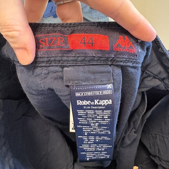 NWT Robe di Kappa Men’s Navy Blue Linen Short Size S (44 euro) - Picture 8 of 9